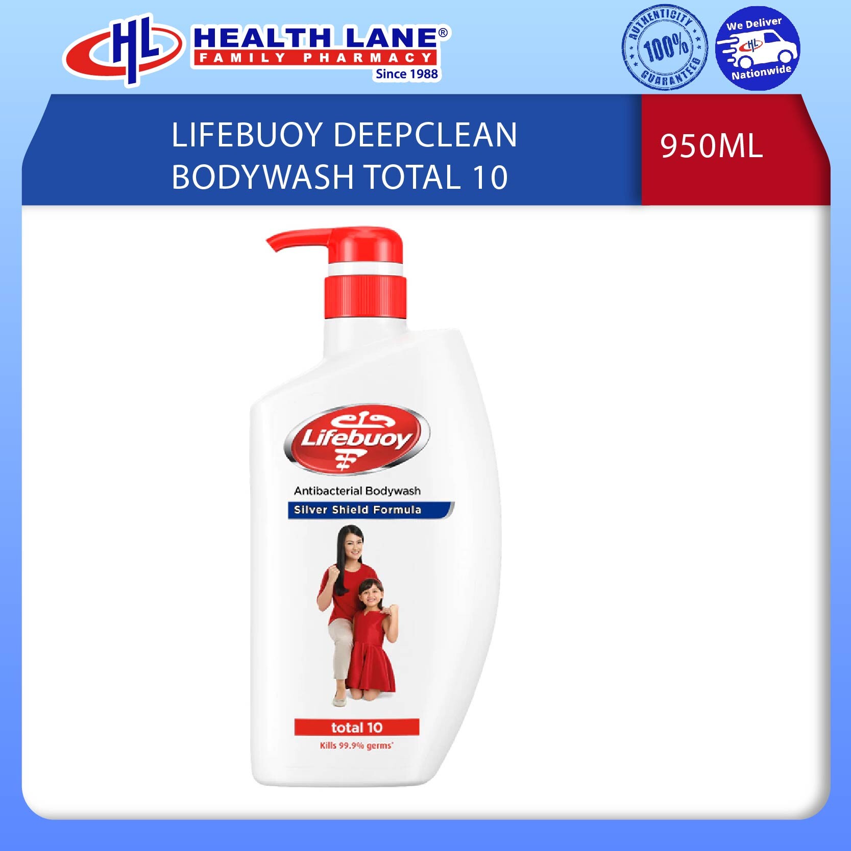 LIFEBUOY DEEPCLEAN SABUN BADAN TOTAL 10 950ML